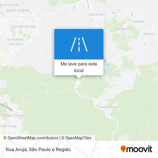 Rua Arujá mapa