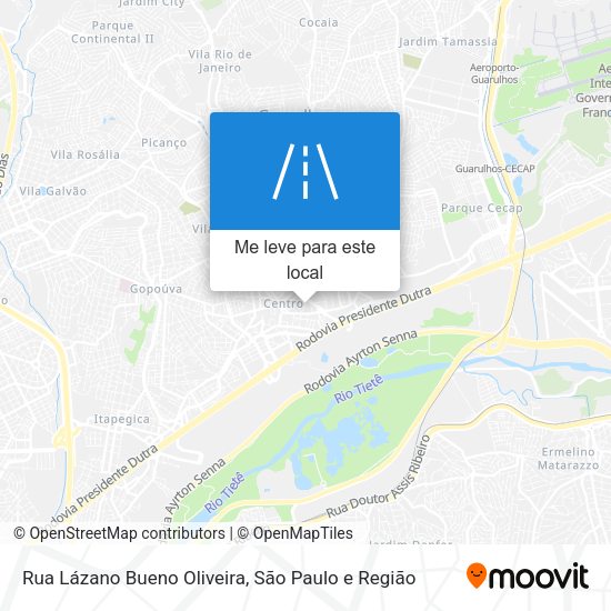 Rua Lázano Bueno Oliveira mapa
