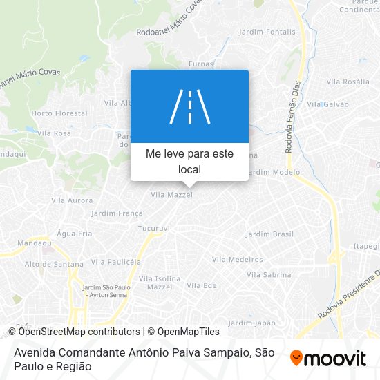 Avenida Comandante Antônio Paiva Sampaio mapa