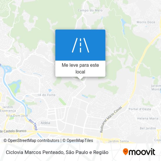 Ciclovia Marcos Penteado mapa