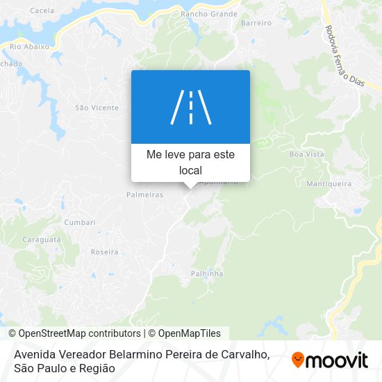 Avenida Vereador Belarmino Pereira de Carvalho mapa