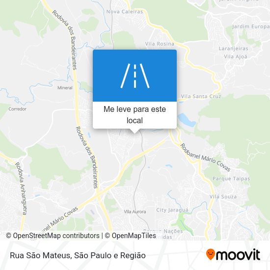 Rua São Mateus mapa