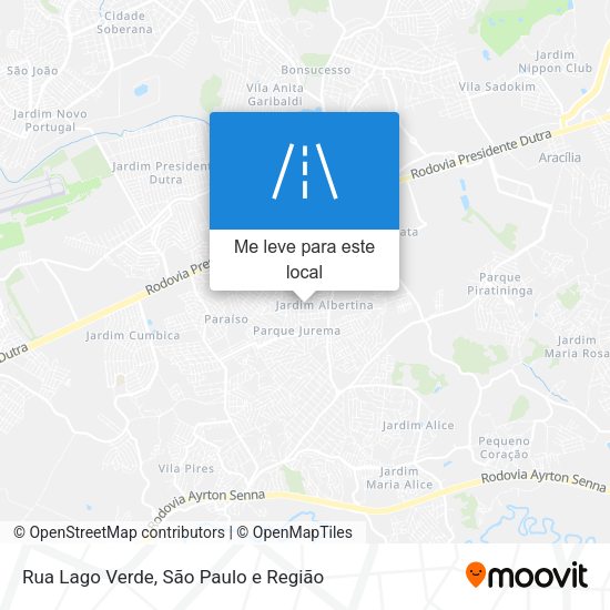 Rua Lago Verde mapa