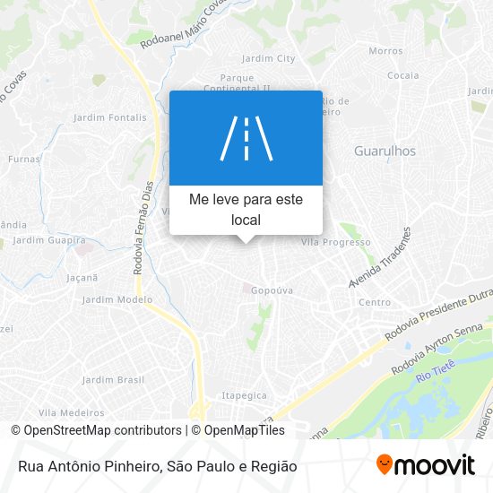 Rua Antônio Pinheiro mapa