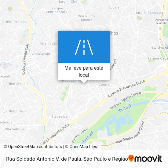 Rua Soldado Antonio V. de Paula mapa