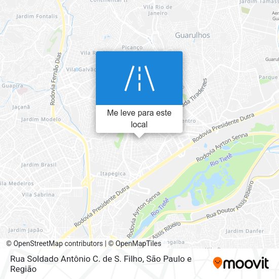 Rua Soldado Antônio C. de S. Filho mapa