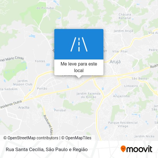 Rua Santa Cecília mapa