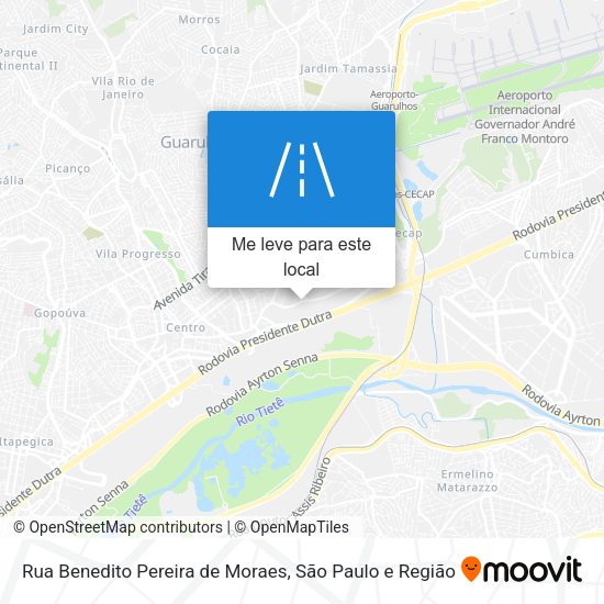 Rua Benedito Pereira de Moraes mapa