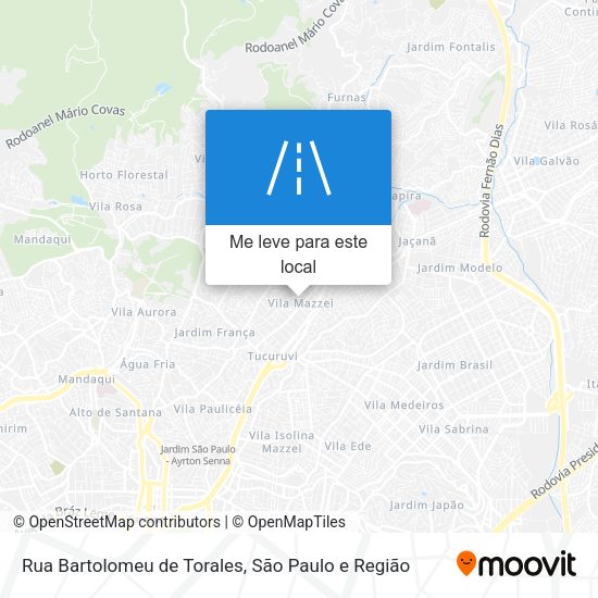 Rua Bartolomeu de Torales mapa