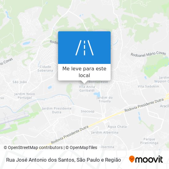 Rua José Antonio dos Santos mapa