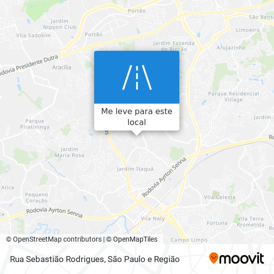 Rua Sebastião Rodrigues mapa