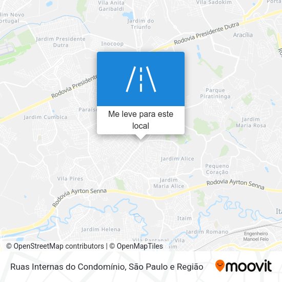 Ruas Internas do Condomínio mapa