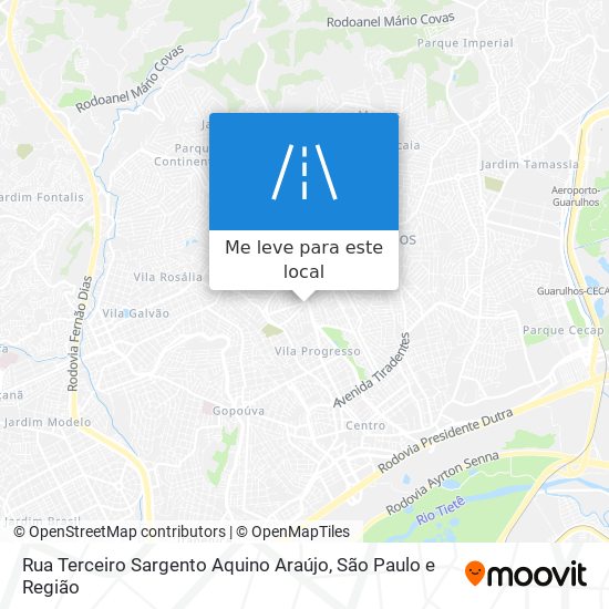 Rua Terceiro Sargento Aquino Araújo mapa