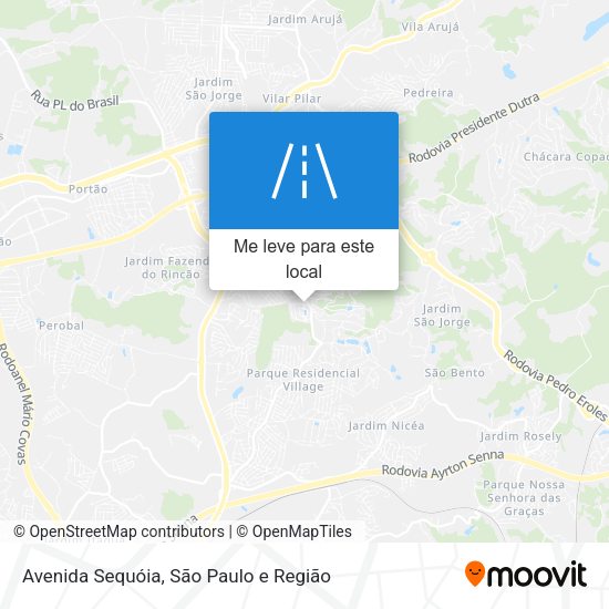 Avenida Sequóia mapa