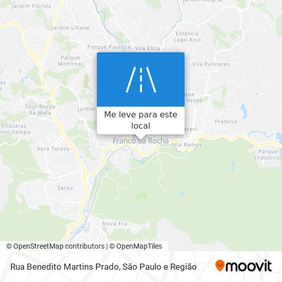 Rua Benedito Martins Prado mapa