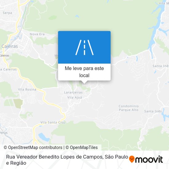 Rua Vereador Benedito Lopes de Campos mapa