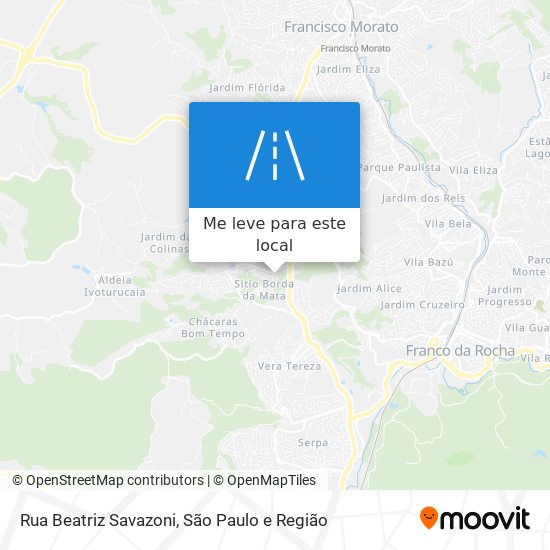 Rua Beatriz Savazoni mapa