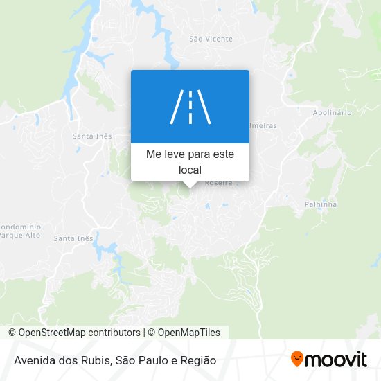 Avenida dos Rubis mapa