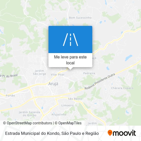 Estrada Municipal do Kondo mapa