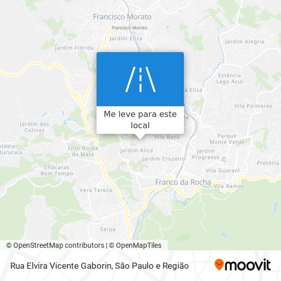 Rua Elvira Vicente Gaborin mapa