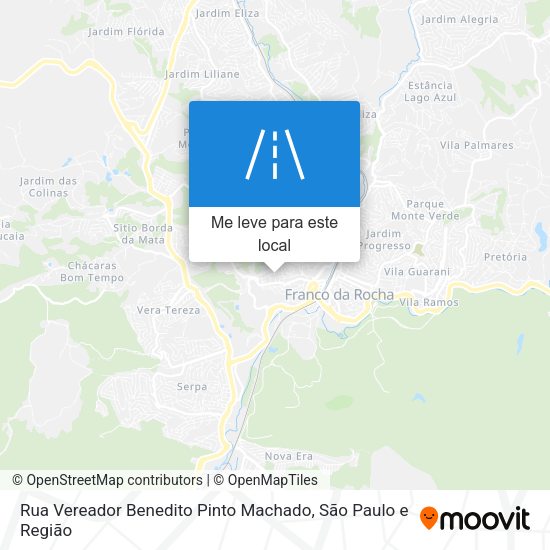 Rua Vereador Benedito Pinto Machado mapa