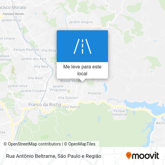 Rua Antônio Beltrame mapa
