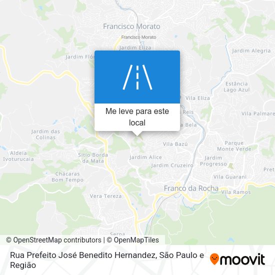 Rua Prefeito José Benedito Hernandez mapa