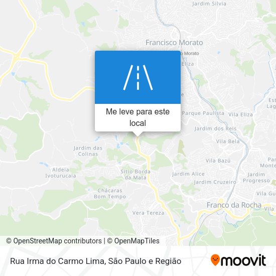 Rua Irma do Carmo Lima mapa