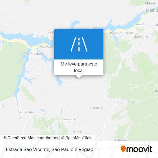 Estrada São Vicente mapa
