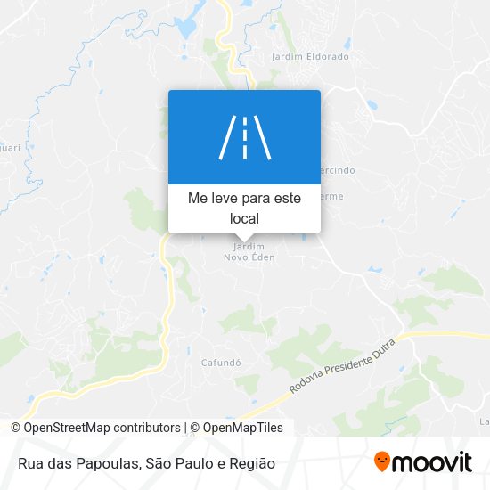 Rua das Papoulas mapa