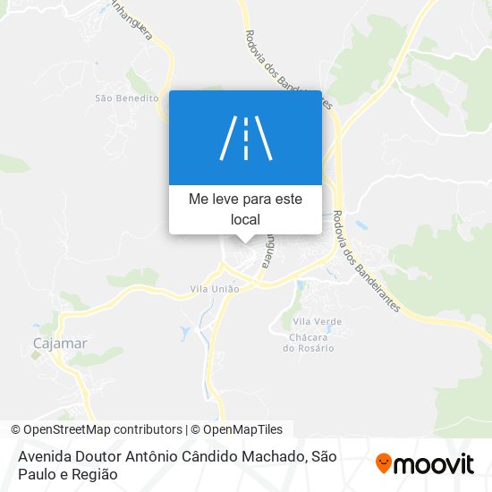 Avenida Doutor Antônio Cândido Machado mapa