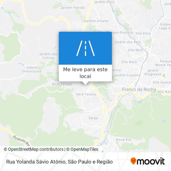 Rua Yolanda Sávio Atônio mapa