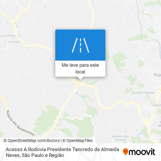 Acesso A Rodovia Presidente Tancredo de Almeida Neves mapa