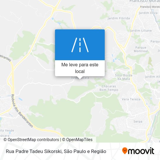 Rua Padre Tadeu Sikorski mapa