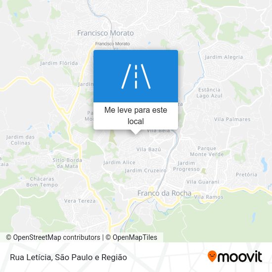 Rua Letícia mapa