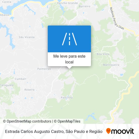 Estrada Carlos Augusto Castro mapa