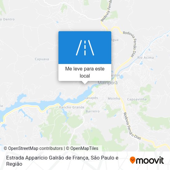 Estrada Apparício Galrão de França mapa