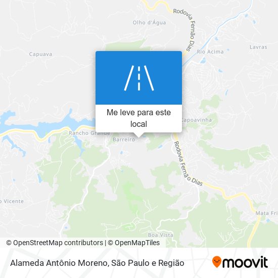 Alameda Antônio Moreno mapa