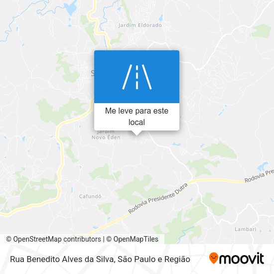 Rua Benedito Alves da Silva mapa