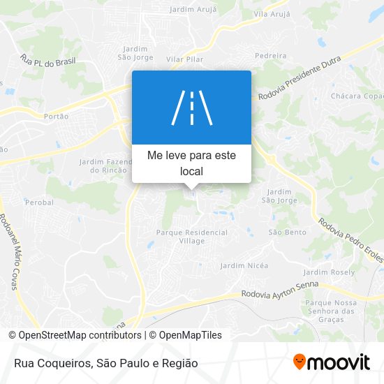 Rua Coqueiros mapa