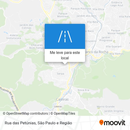 Rua das Petúnias mapa
