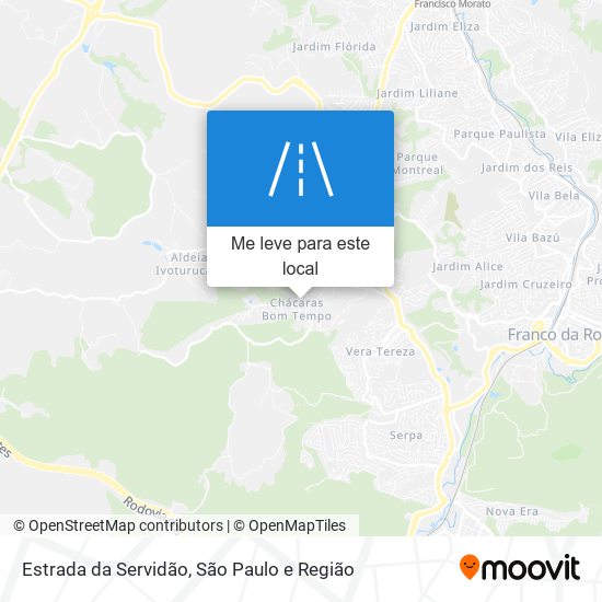 Estrada da Servidão mapa