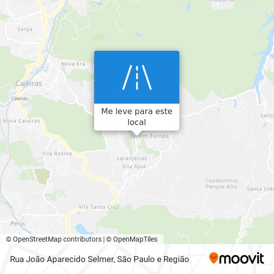 Rua João Aparecido Selmer mapa