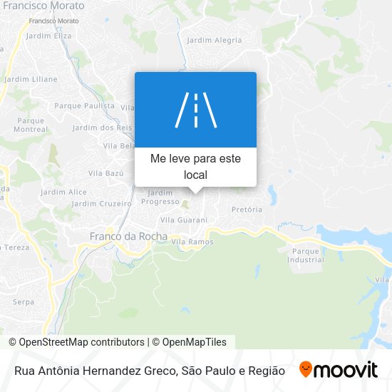 Rua Antônia Hernandez Greco mapa