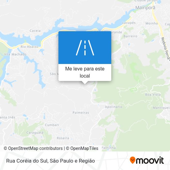 Rua Coréia do Sul mapa