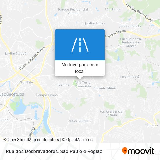 Rua dos Desbravadores mapa
