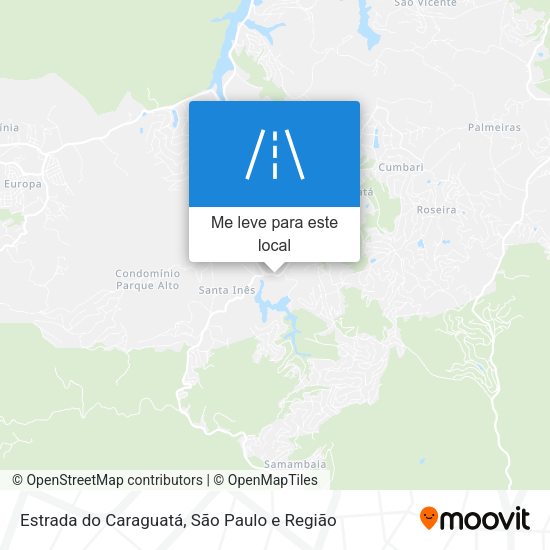 Estrada do Caraguatá mapa