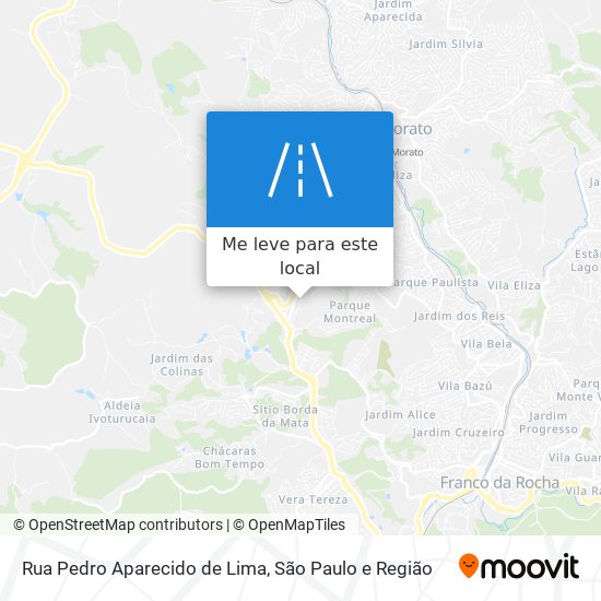 Rua Pedro Aparecido de Lima mapa