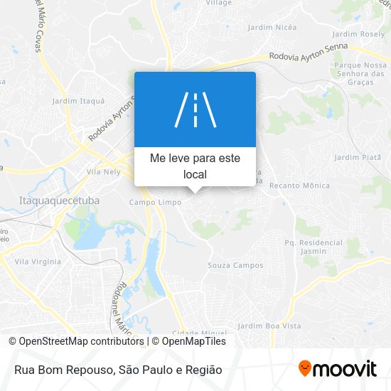 Rua Bom Repouso mapa