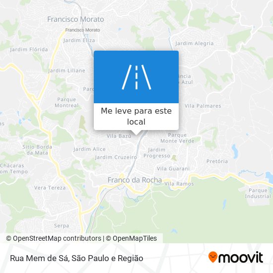 Rua Mem de Sá mapa